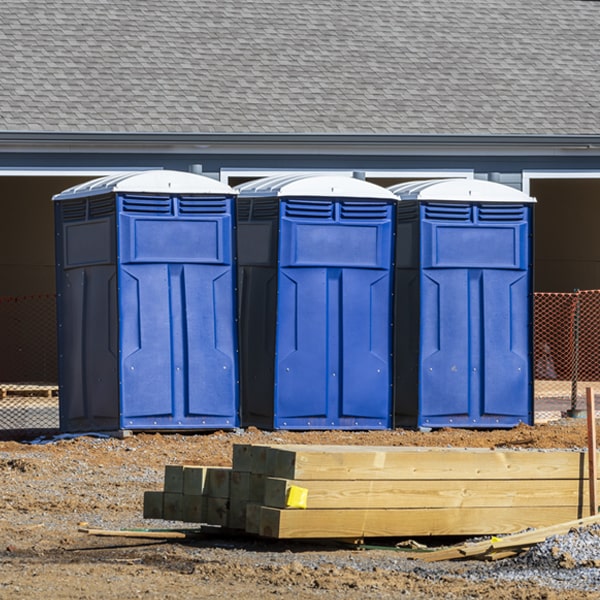 how can i report damages or issues with the porta potties during my rental period in Four Corners Maryland